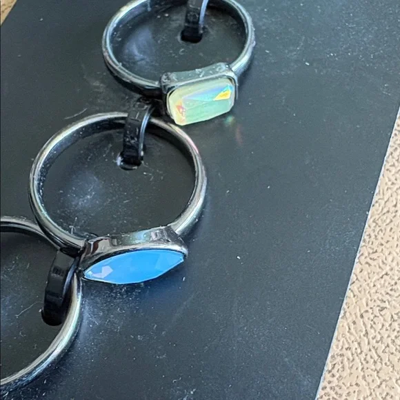 INC Multicolor Crystal Stackable Rings (Set) - Picture 3 of 3